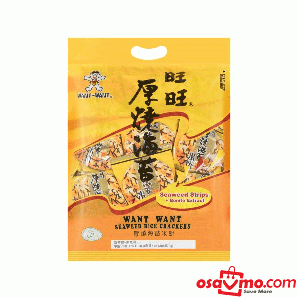 WANT WANT CN Seaweed Rice Cracker 308g at osavmo.co.nz