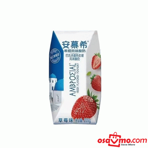 AN MU XI CHN Strawberry Yogurt 205ml*1Box