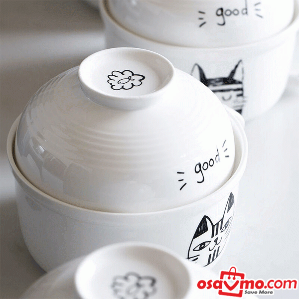 LOTUS BLUE CN Handy Bowl With Lid for Instant Noodle and Food at osavmo.co.nz