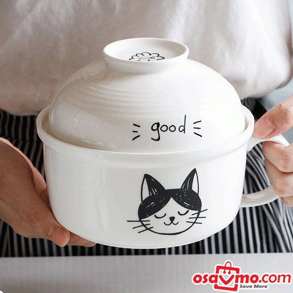 LOTUS BLUE CN Handy Bowl With Lid for Instant Noodle and Food at osavmo.co.nz