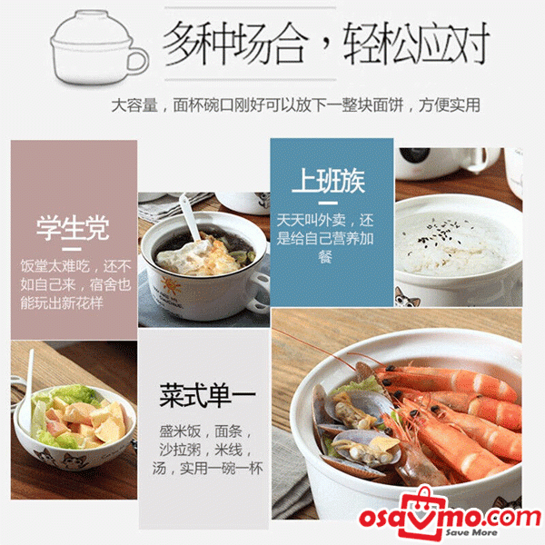 XTY CN Handy Bowl with Lid Spoon and Chopstick at osavmo.co.nz