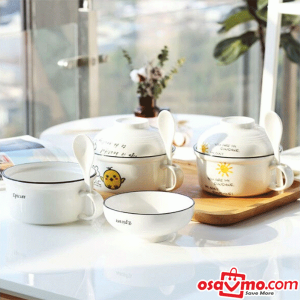 XTY CN Handy Bowl with Lid Spoon and Chopstick at osavmo.co.nz