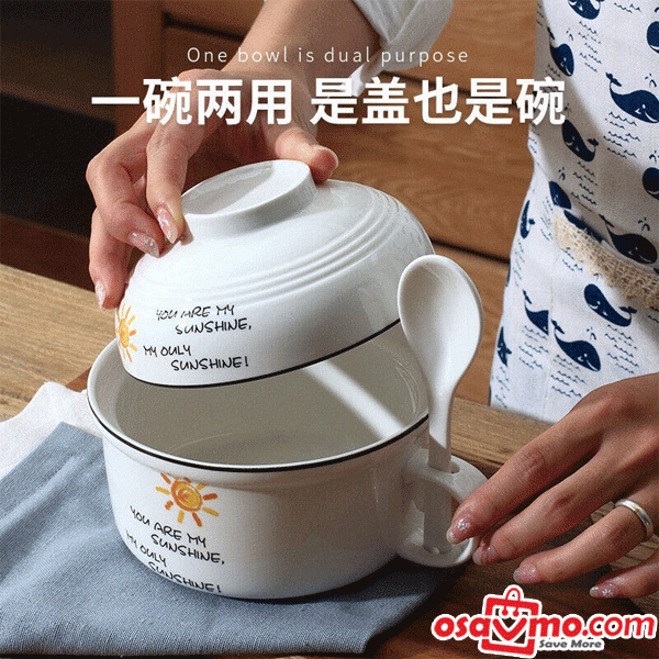 XTY CN Handy Bowl with Lid Spoon and Chopstick at osavmo.co.nz