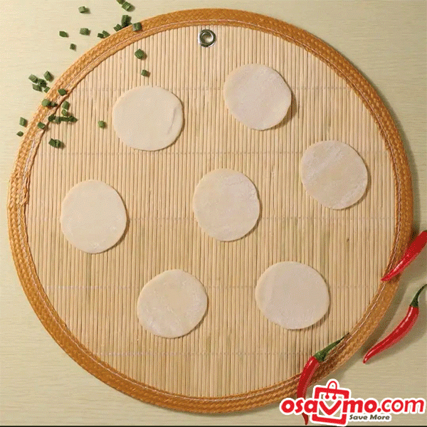 CN Household Round Bamboo Mat Anti-sticking Round Dumpling Curtain 35cm at osavmo.co.nz