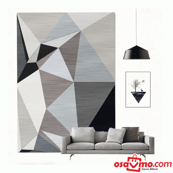 JZL CN Carpet The Modern Concise Style Blue Grey Eometric Patterns 140X200cm Machine Washable at osavmo.co.nz