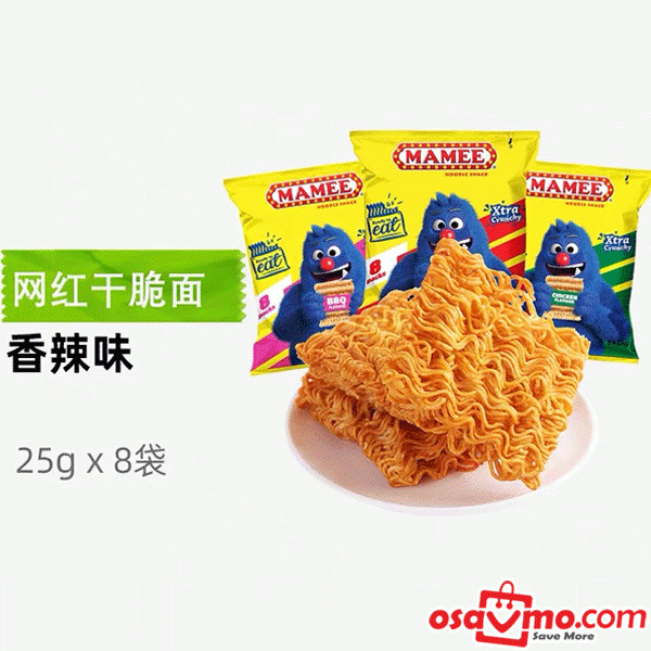 Mamee MY Monster Noodles Snack Spicy Flv 25g*8 at osavmo.co.nz