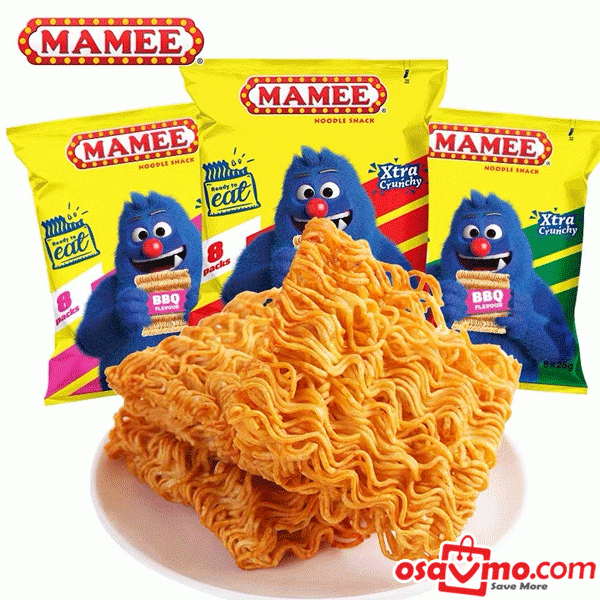 Mamee MY Monster Noodles Snack BBQ Flv 25g*8 at osavmo.co.nz