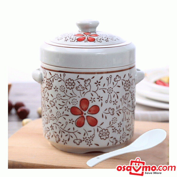 YP CN Ceramic Stewpot 600ml with Spoon Sunflower at osavmo.co.nz