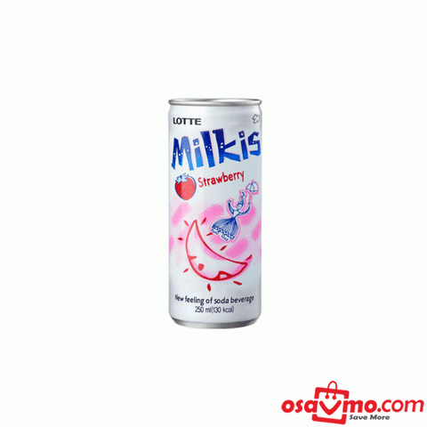 LOTTE KR Milkis Soda Beverage Strewberry Flv 250ml