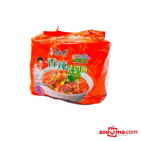 MR KANG CHN Instant Noodle Hot & Spicy Beef Flavor 104gx5bag