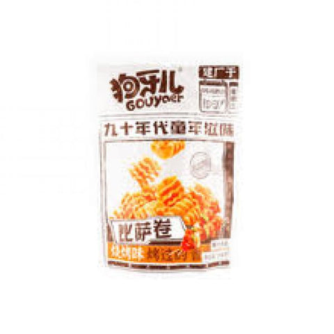 Gou Ya Er CHN Pizza Cracker Roll BBQ Flv 188g