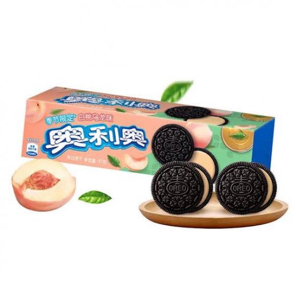 OREO CN Peach&WooLong Tea FLV Biscuits 97g at osavmo.co.nz