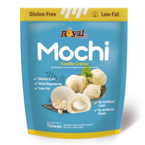 ROYAL FAMILY TW Packed Mochi Vanilla & Creme Flv 180g at osavmo.co.nz