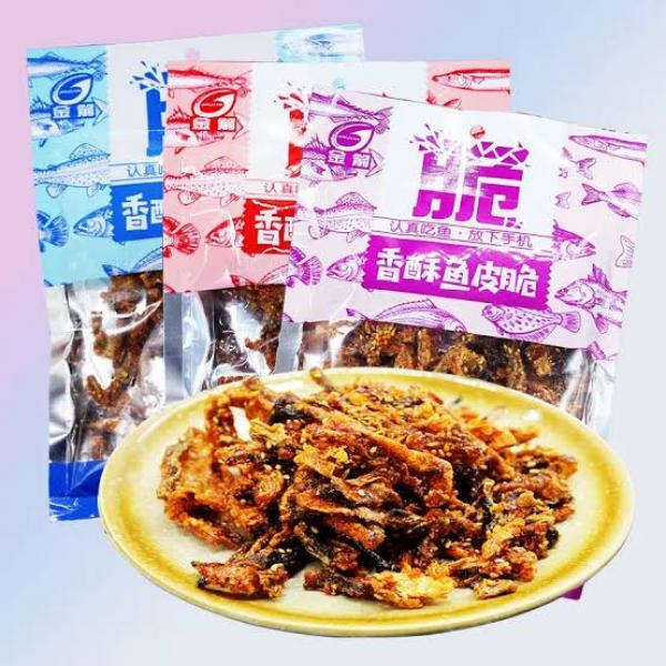 JIN JIAN CN Spicy Fish Skin 108g at osavmo.co.nz