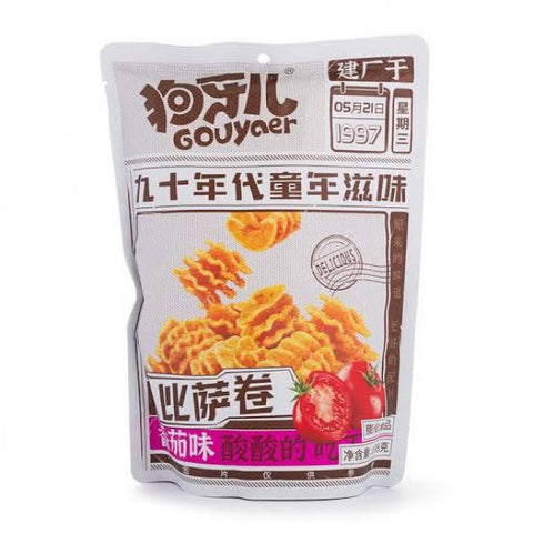 Gou Ya Er CHN Pizza Cracker Roll Tomato Flv 188g