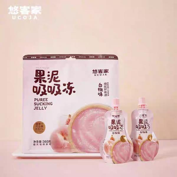 YOU KE JIA CN Peach Puree Sucking Jelly 360g at osavmo.co.nz