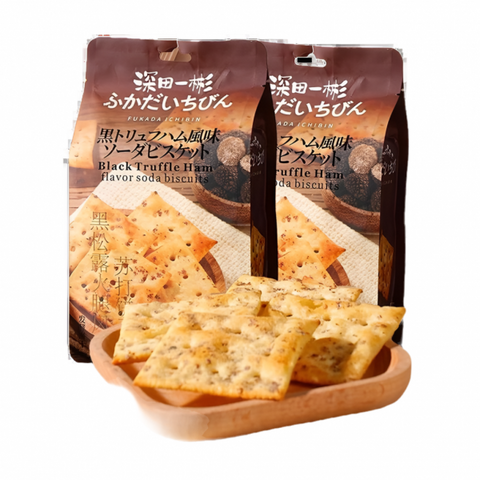 FUKADA ICHIBIN CN Soda Biscuits Ham Flv 216g