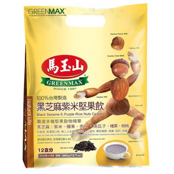 GREENMAX TW Black Sesame & Purple Rice Nuts Cereal 360g at osavmo.co.nz