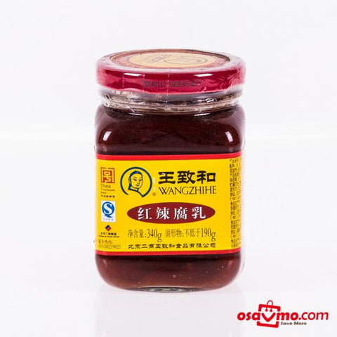 WANG ZHI HE CHN Red Spicy Bean Curd 340g