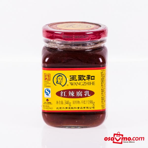 WANG ZHI HE CHN Red Spicy Bean Curd 340g at osavmo.co.nz