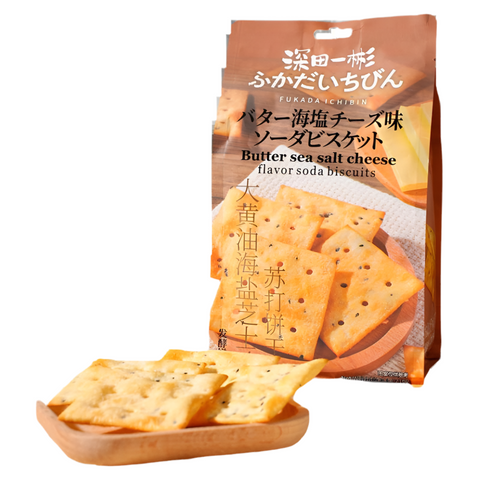 FUKADA ICHIBIN CN Soda Biscuits Seaweed Cheese Flv 216g