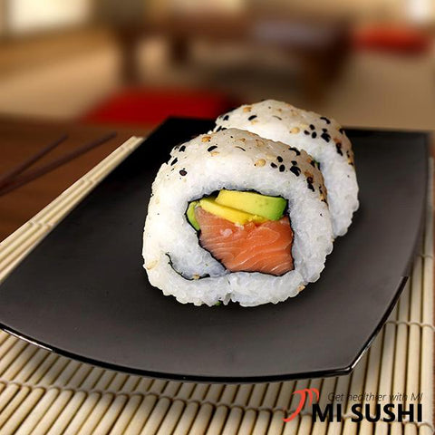 Fresh Salmon California Finger Roll Sushi 1pc