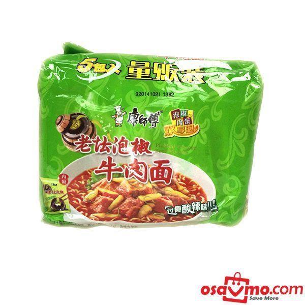 MR KANG CN Instant Noodle Beef & Pickled Chili 103gX5 at osavmo.co.nz