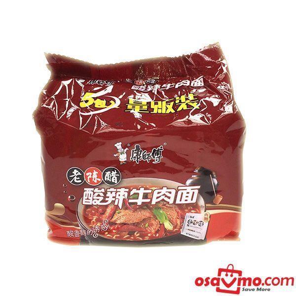 MR KANG CHN Instant Noodle Premium Taste Hot & Sour Beef  120gx5 at osavmo.co.nz