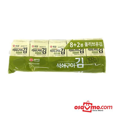 JONGGA KR Seasoned Laver with Olive Oil (8+2)