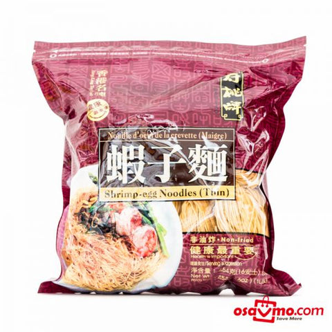 SAU TAO HK Dried Shrimp Egg Noodle Thin 454g