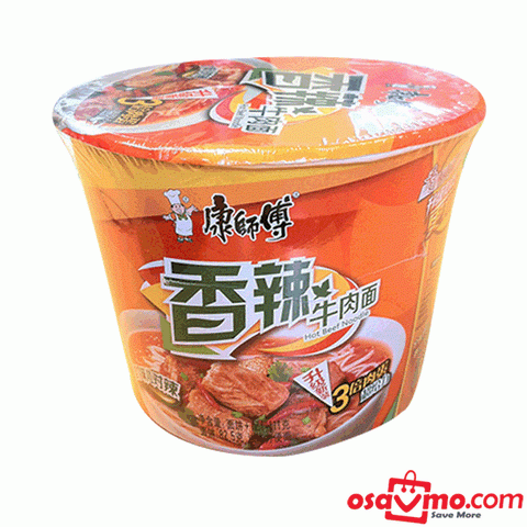 MR KANG CN Instant Bowl Noodle Hot & Spicy Beef Flavor 105g