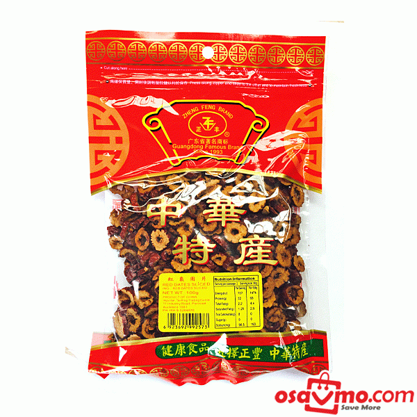ZHENG FENG CHN Red Date Slice 100g at osavmo.co.nz