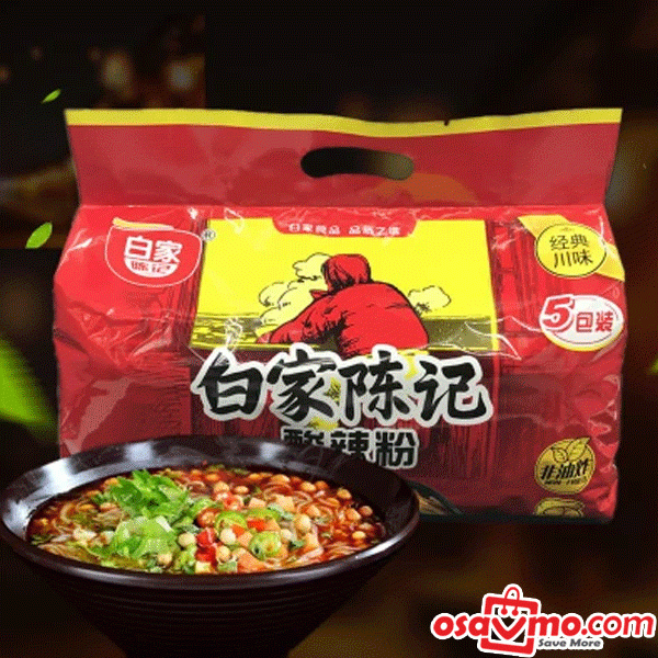BAI JIA CN Original Hot&Sour Flavor Instant Vermicelli 108g*5 at osavmo.co.nz