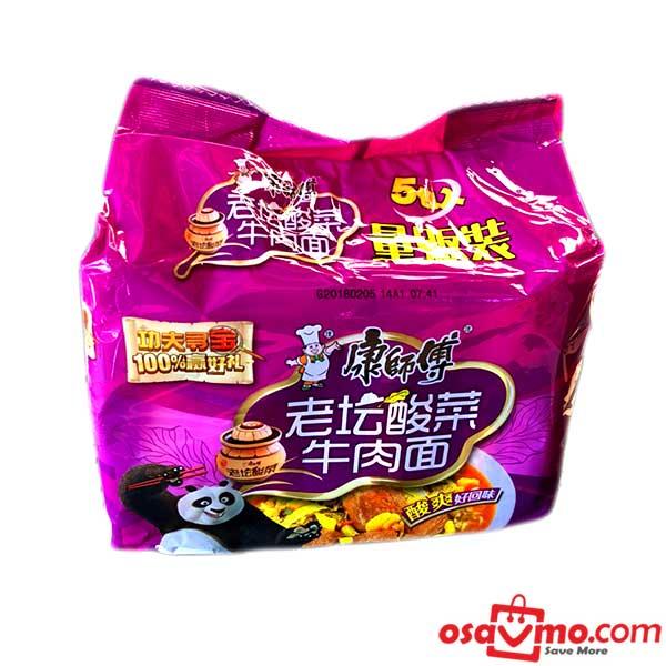 MR KANG CHN Instant Noodle with Pickled Mustard and Beef 114g*5 at osavmo.co.nz