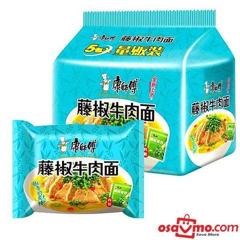 MR KANG CN Rattan Pepper Beef Noodle*5Bags