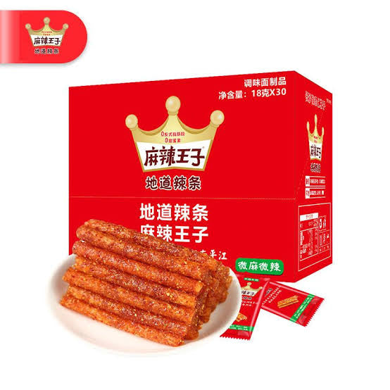 MA LA WANG ZI CN Wheat Flour Latiao Hot & Spicy 18g*30 at osavmo.co.nz