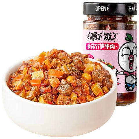JI XIANG JU CN Mushroom&Bamboo Beef Sauce Sweet Spicy Flv 200g