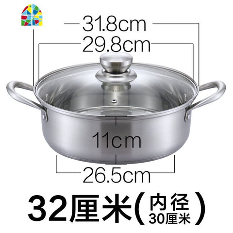CHINA 304 Stainless Steel Hotpot Steamboat 26cm