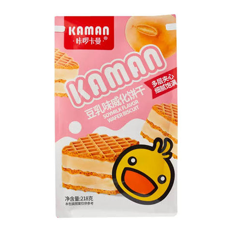 KA LUO KA MAN CN Wafer Biscuits Soy Milk Flv 218g
