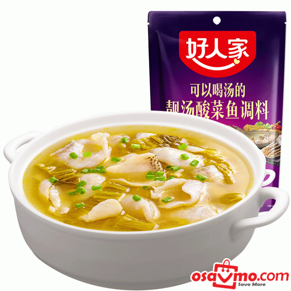HAO REN JIA CN Sour Cabbage Fish Seasoning 300g at osavmo.co.nz